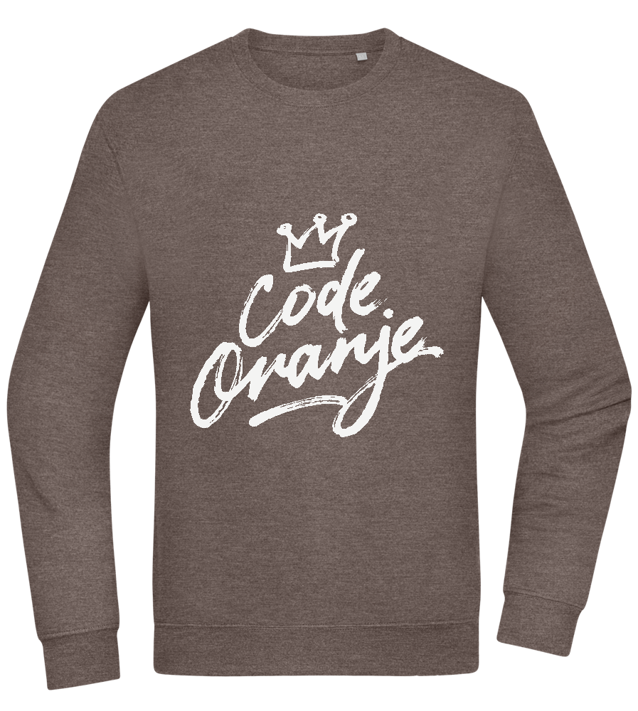 Code Oranje Kroontje Design - Comfort Essential Unisex Sweater_CHARCOAL CHIN_front