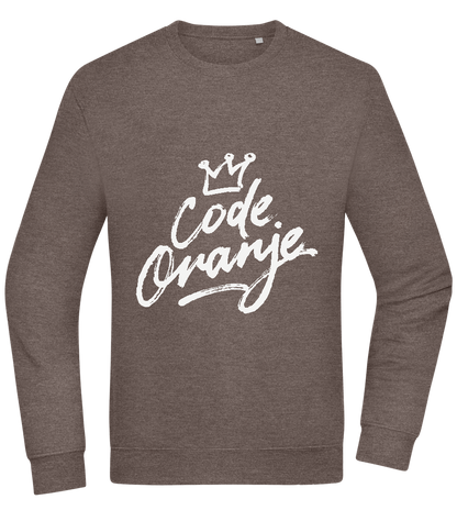 Code Oranje Kroontje Design - Comfort Essential Unisex Sweater_CHARCOAL CHIN_front