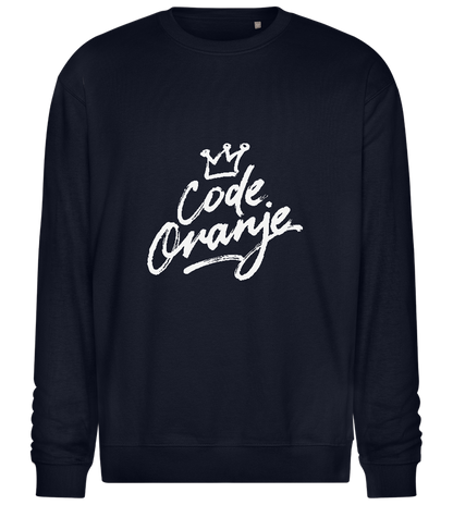 Code Oranje Kroontje Design - Comfort Essential Unisex Sweater_FRENCH NAVY_front