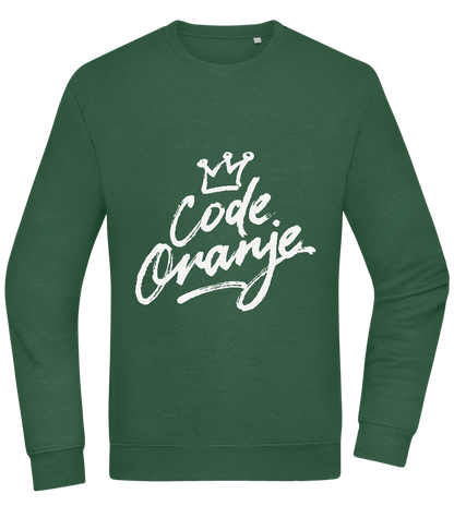 Code Oranje Kroontje Design - Comfort Essential Unisex Sweater_GREEN BOTTLE_front