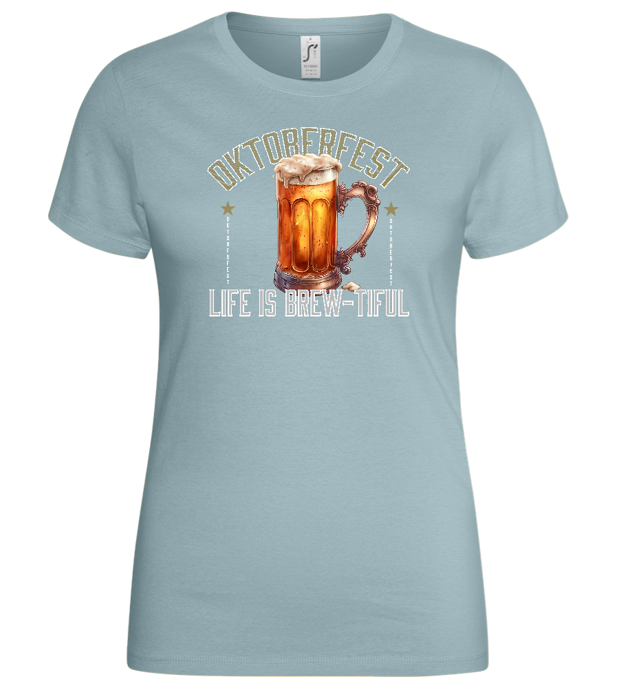 Life is Brew-tiful Design - Basic women's t-shirt_PURE GRAY_front