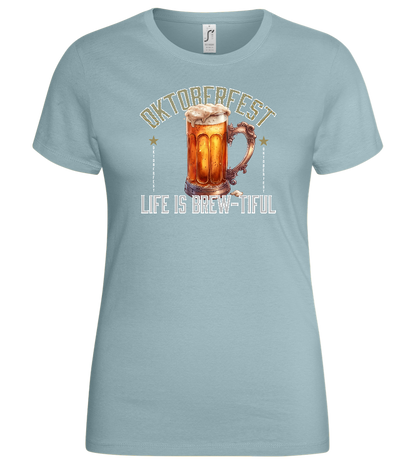 Life is Brew-tiful Design - Basic women's t-shirt_PURE GRAY_front