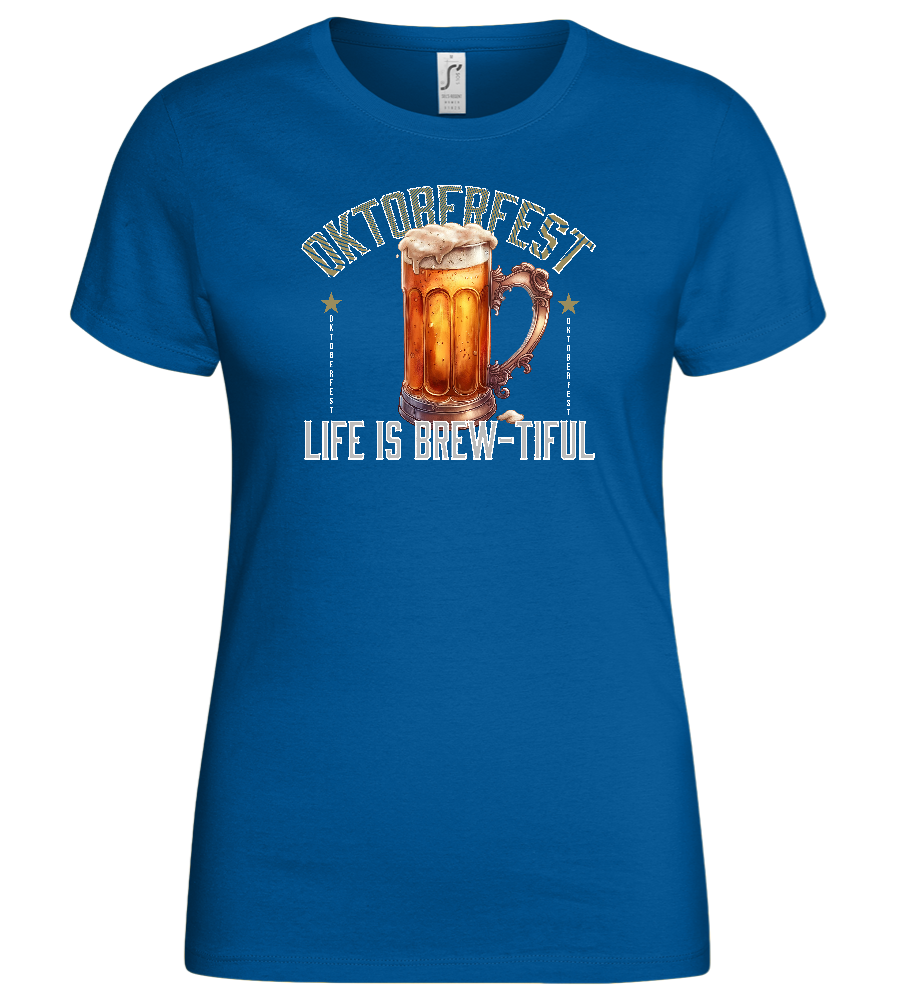 Life is Brew-tiful Design - Basic women's t-shirt_ROYAL_front