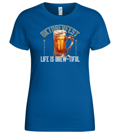 Life is Brew-tiful Design - Basic women's t-shirt_ROYAL_front