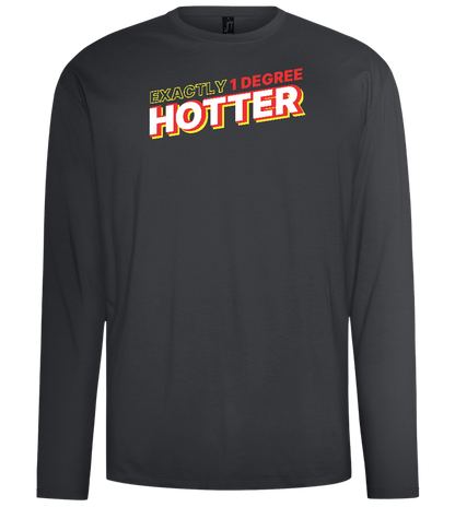 1 Degree Hotter Design - Comfort men's long sleeve t-shirt_DARK GRAY_front