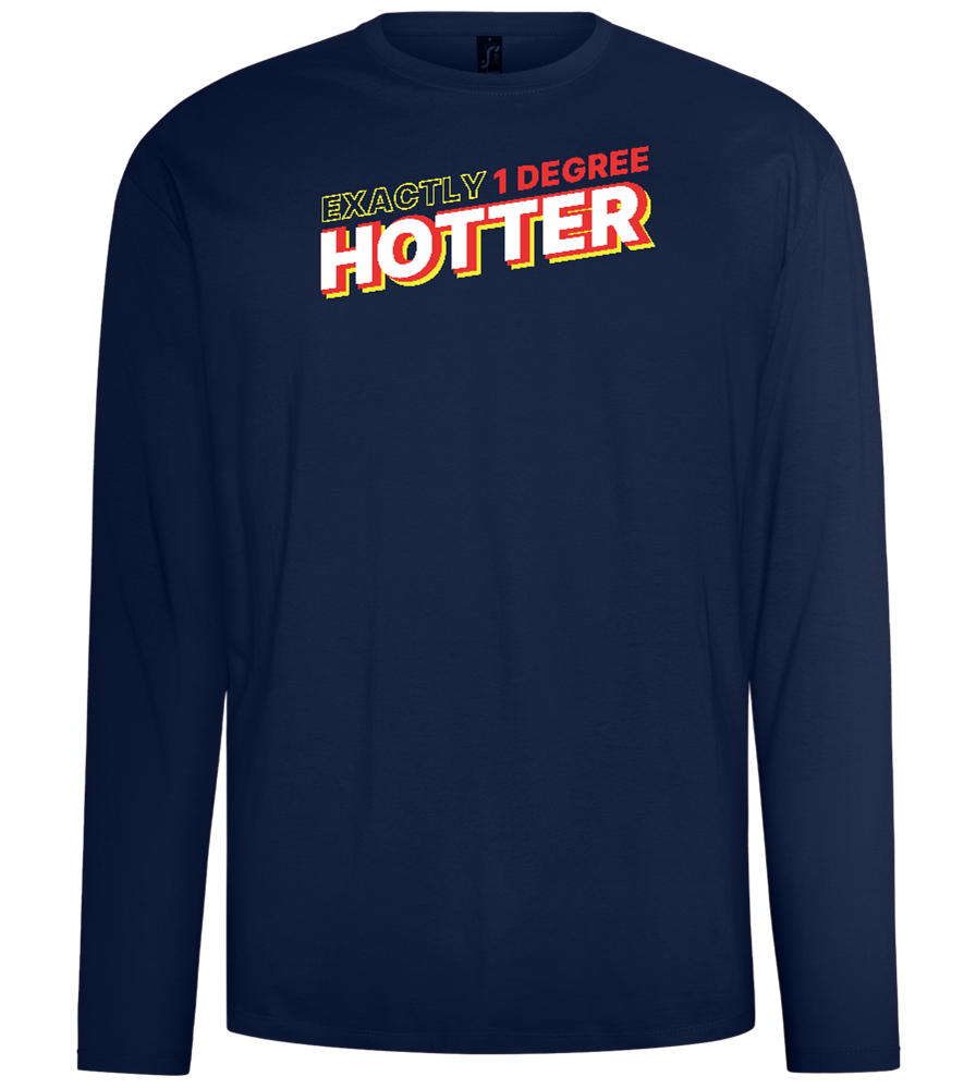 1 Degree Hotter Design - Comfort men's long sleeve t-shirt_MARINE_front