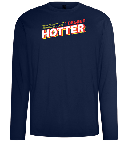 1 Degree Hotter Design - Comfort men's long sleeve t-shirt_MARINE_front