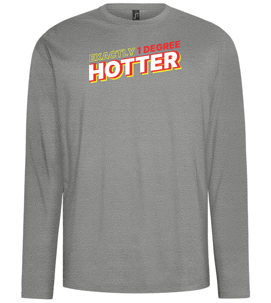 1 Degree Hotter Design - Comfort men's long sleeve t-shirt_ORION GREY_front