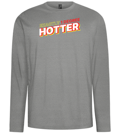 1 Degree Hotter Design - Comfort men's long sleeve t-shirt_ORION GREY_front