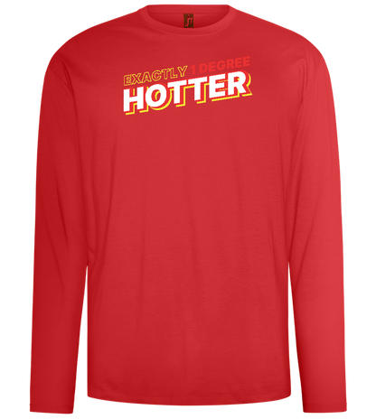 1 Degree Hotter Design - Comfort men's long sleeve t-shirt_RED_front