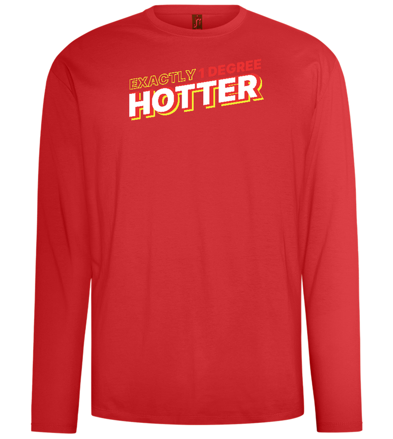 1 Degree Hotter Design - Comfort men's long sleeve t-shirt_RED_front