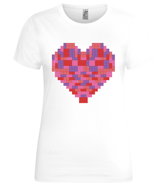 Brick Heart Design - Premium women's t-shirt_WHITE_front