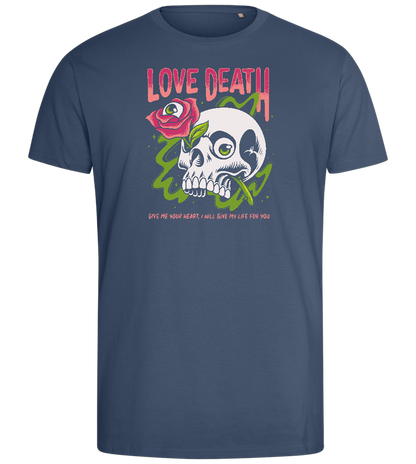 Skull Love Death Design - Comfort men's fitted t-shirt_DENIM_front