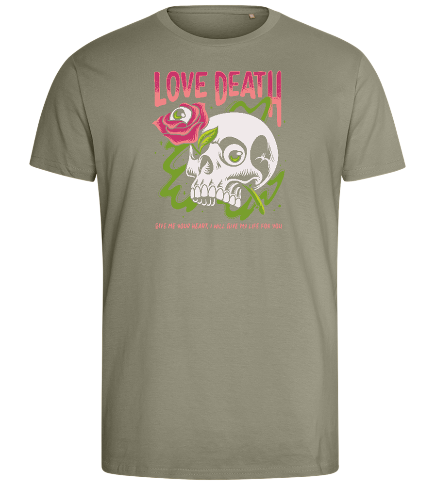 Skull Love Death Design - Comfort men's fitted t-shirt_KHAKI_front