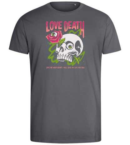 Skull Love Death Design - Comfort men's fitted t-shirt_MOUSE GREY_front