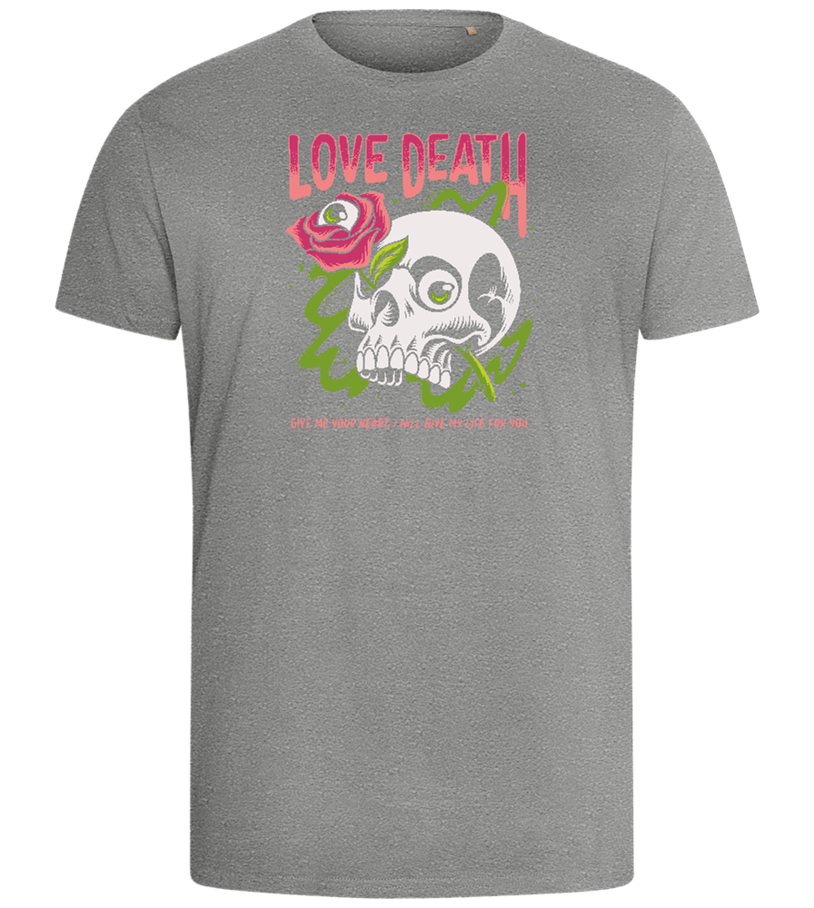 Skull Love Death Design - Comfort men's fitted t-shirt_ORION GREY_front