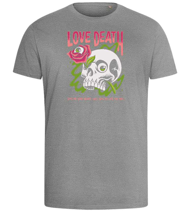 Skull Love Death Design - Comfort men's fitted t-shirt_ORION GREY_front