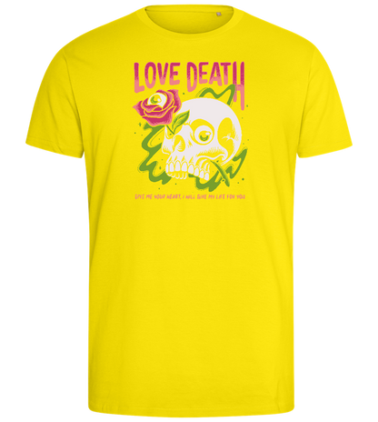 Skull Love Death Design - Comfort men's fitted t-shirt_YELLOW_front