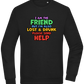 I am the Friend Design - Comfort Essential Unisex Sweater_BLACK_front