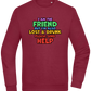 I am the Friend Design - Comfort Essential Unisex Sweater_BORDEAUX_front