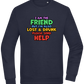 I am the Friend Design - Comfort Essential Unisex Sweater_FRENCH NAVY_front