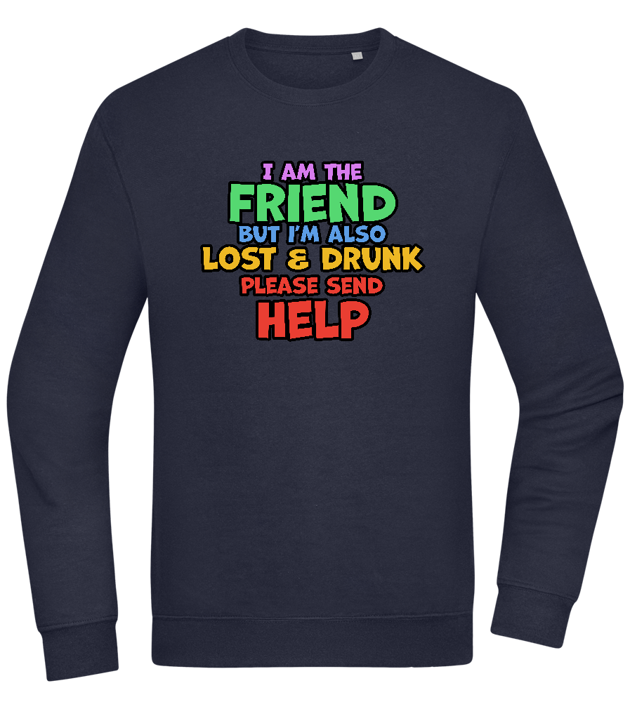 I am the Friend Design - Comfort Essential Unisex Sweater_FRENCH NAVY_front