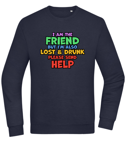 I am the Friend Design - Comfort Essential Unisex Sweater_FRENCH NAVY_front