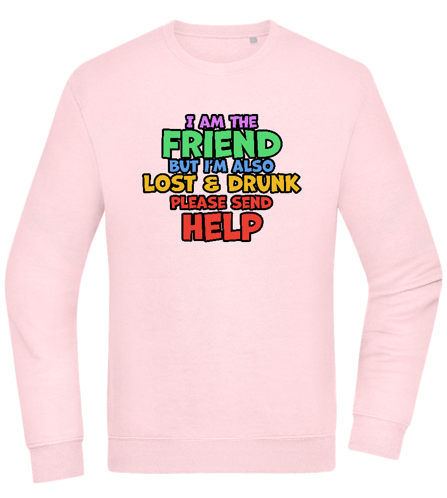 I am the Friend Design - Comfort Essential Unisex Sweater_LIGHT PEACH ROSE_front