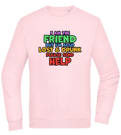 I am the Friend Design - Comfort Essential Unisex Sweater_LIGHT PEACH ROSE_front