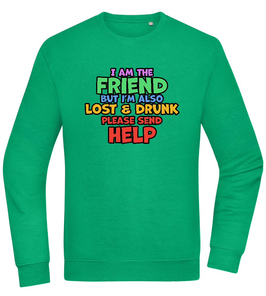 I am the Friend Design - Comfort Essential Unisex Sweater_MEADOW GREEN_front