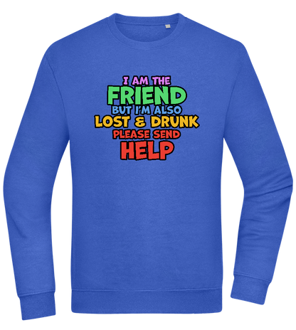 I am the Friend Design - Comfort Essential Unisex Sweater_ROYAL_front