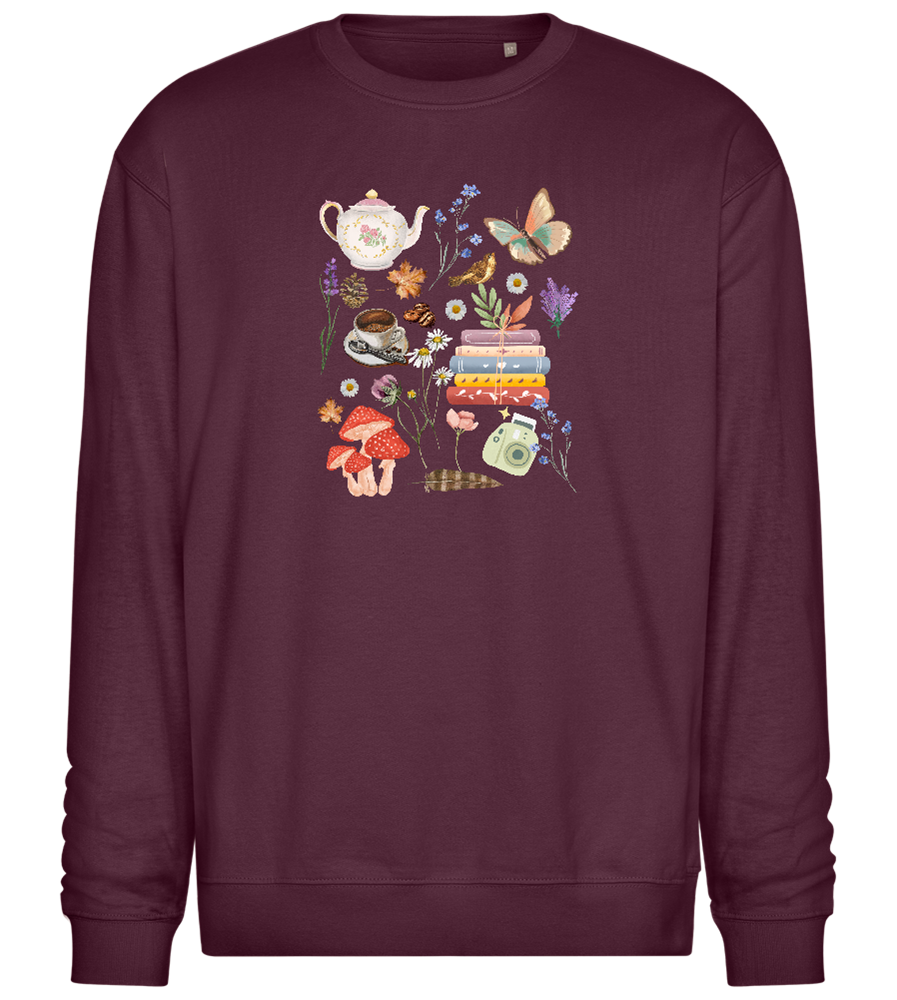 Autumn Vibes Design - Comfort Essential Unisex Sweater_BORDEAUX_front