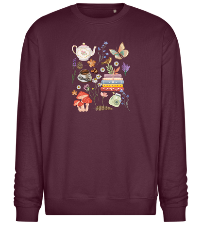 Autumn Vibes Design - Comfort Essential Unisex Sweater_BORDEAUX_front