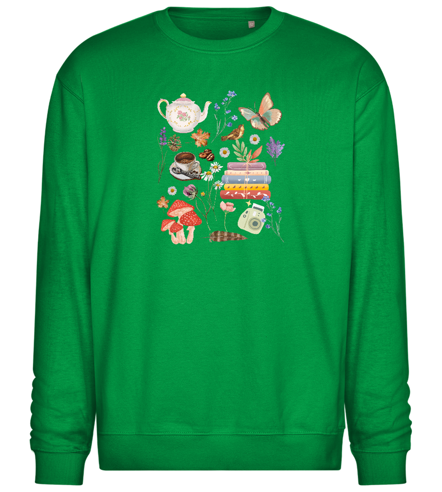 Autumn Vibes Design - Comfort Essential Unisex Sweater_MEADOW GREEN_front