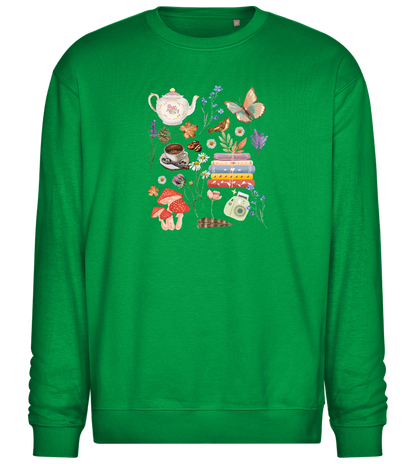 Autumn Vibes Design - Comfort Essential Unisex Sweater_MEADOW GREEN_front