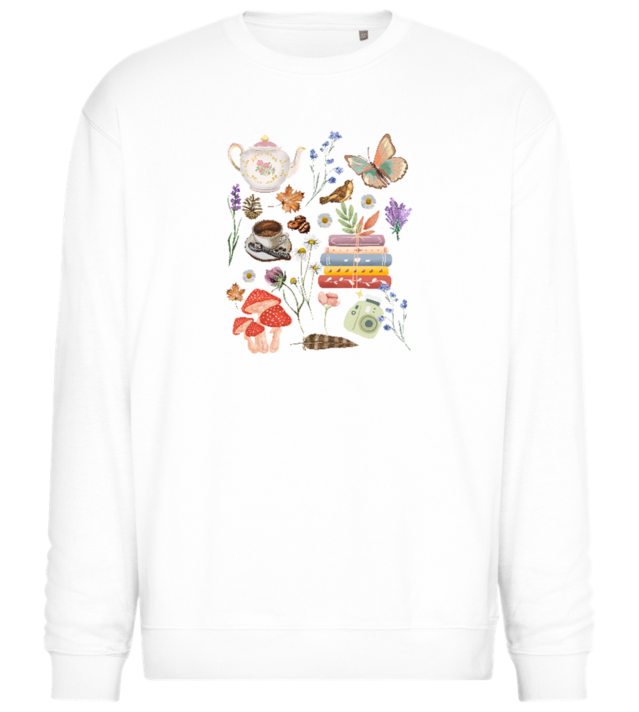 Autumn Vibes Design - Comfort Essential Unisex Sweater_WHITE_front