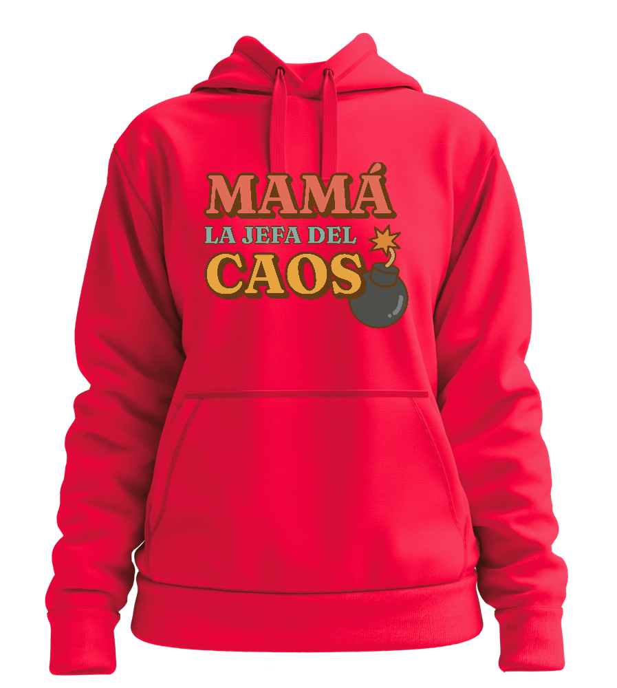 La Jefa del Caos Design - Premium women's hoodie_RED_front