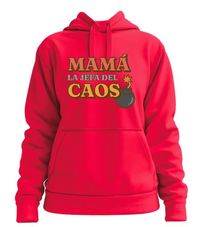La Jefa del Caos Design - Premium women's hoodie_RED_front