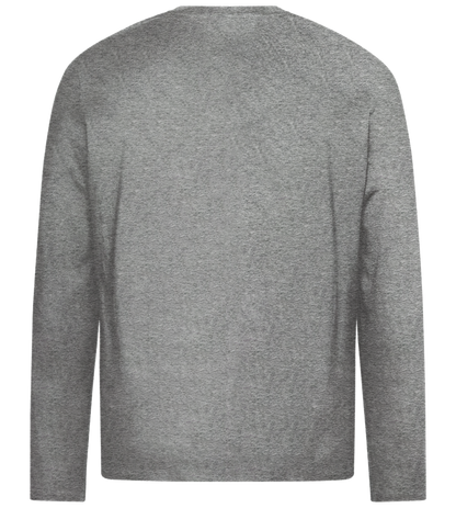 What The Buck Design - Premium men's long sleeve t-shirt_ORION GREY_back