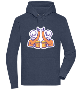 Two Skeleton Beers Design - Premium unisex hoodie