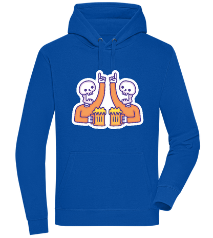 Two Skeleton Beers Design - Premium unisex hoodie_ROYAL_front