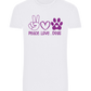 Peace Love Dogs Design - Basic Unisex T-Shirt_WHITE_front