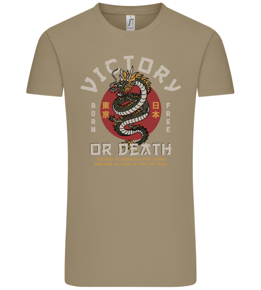 Victory Dragon Design - Comfort Unisex T-Shirt_KHAKI_front