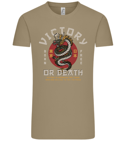 Victory Dragon Design - Comfort Unisex T-Shirt_KHAKI_front