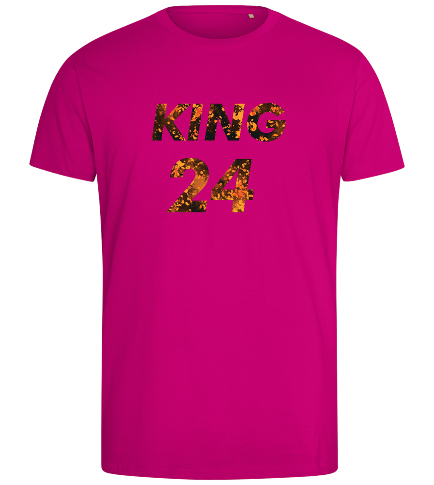 KING 24 Design - Comfort men's fitted t-shirt_FUCHSIA_front