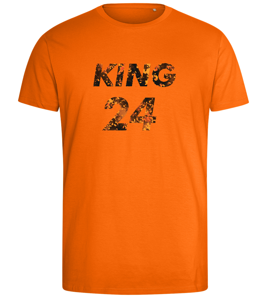 KING 24 Design - Comfort men's fitted t-shirt_ORANGE_front