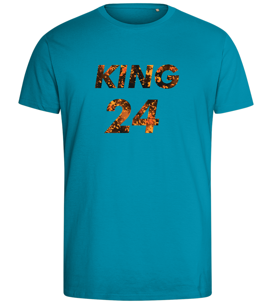 KING 24 Design - Comfort men's fitted t-shirt_TURQUOISE_front