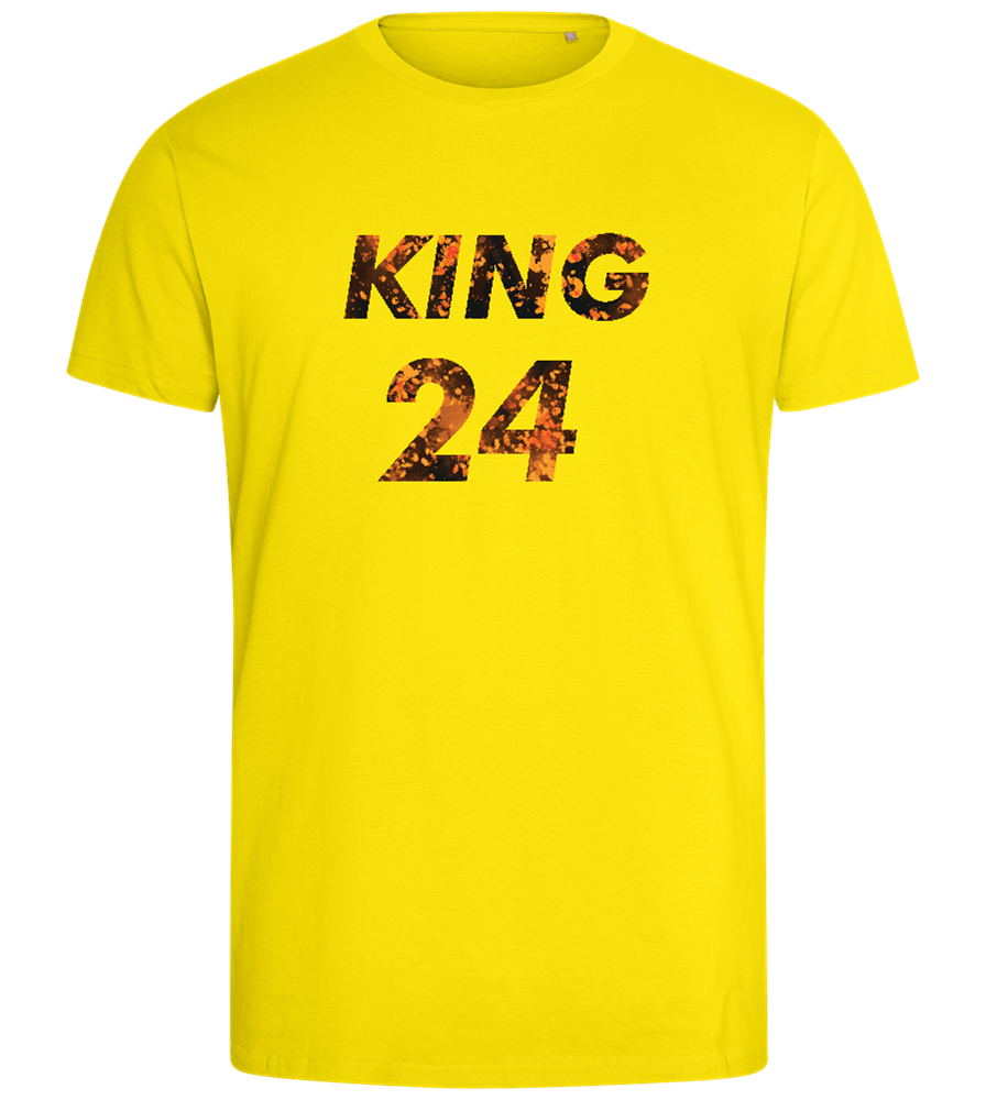 KING 24 Design - Comfort men's fitted t-shirt_YELLOW_front