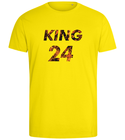 KING 24 Design - Comfort men's fitted t-shirt_YELLOW_front