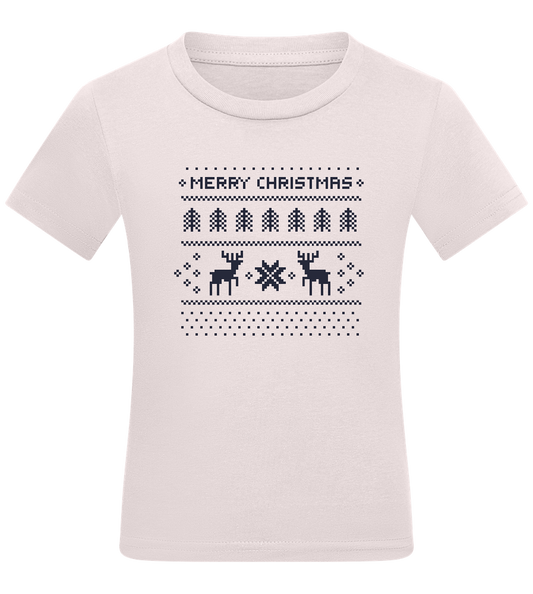 8-Bit Christmas Design - Comfort kids fitted t-shirt_LIGHT PINK_front